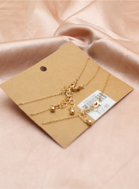 女金属镀金日韩组合套装手链