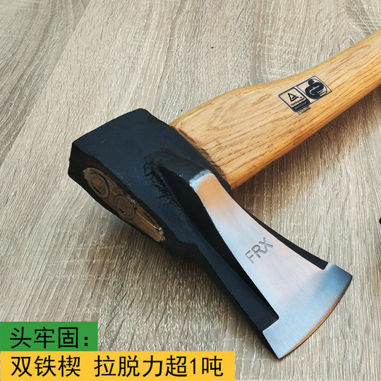 专业劈柴斧子锻打大小勇士户外劈柴野营开山飞瑞祥斧头不夹斧