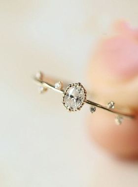 网红ins蝴蝶结星芒锆钻爱心形尾