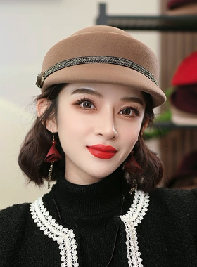 布塔鸭舌帽出游休闲女秋冬季