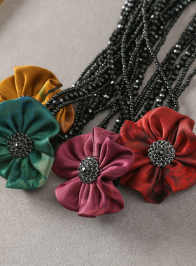 桑蚕丝香云纱饰品百搭时尚女士气质个性民族风中国风PT1176