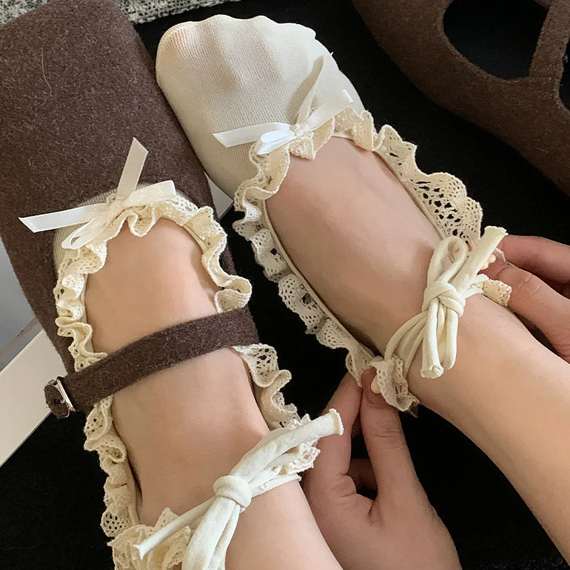 蕾丝花边船袜女纯棉miu系隐形不掉跟夏季薄款芭蕾风配小皮鞋短袜,淘宝优惠券,粉丝福利购,淘宝优惠卷