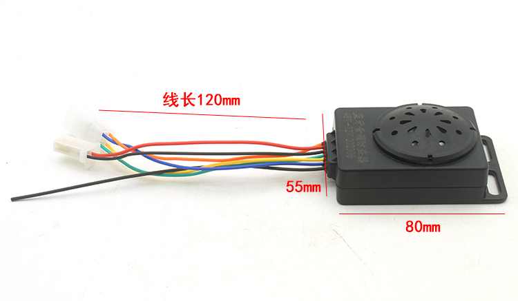 外卖电动车蓝牙音箱防盗器48v-72V通用报警器真人语音手机APP控制 - 图0