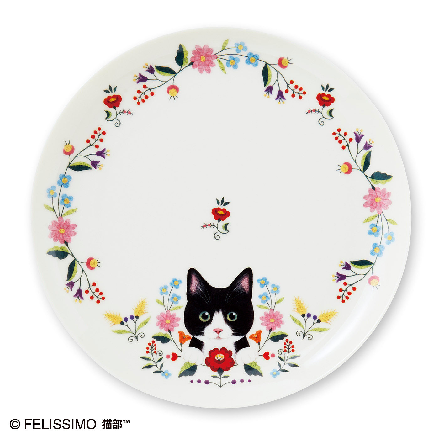 正版授权花与猫餐盘插画师霜田有沙联合制作芬理希梦日本猫部 猫殿felissimo创意礼品家居 淘优券
