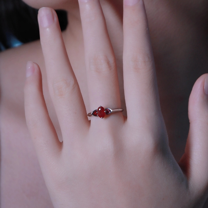 Xielong Jewelry Burmese Pigeon Blood Ruby Ring for Women