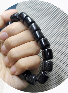 真品牛角手串手链饰品桶珠盘玩