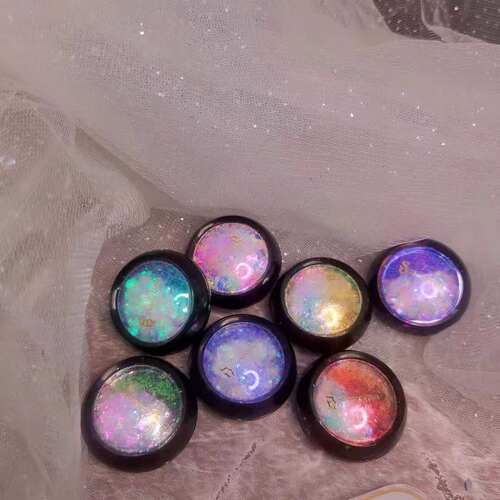 网红日式美甲新品超薄冰晶雪绒粉极光欧泊粉梦幻偏光粉极亮云锦粉 - 图1