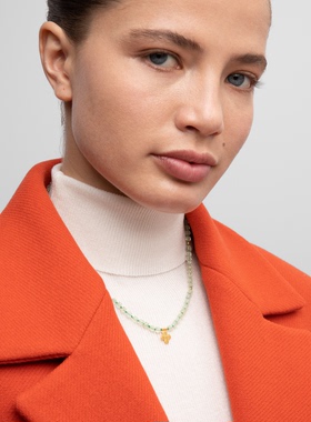 DANCE BLING设计师款葡萄石串珠项链四叶草吊坠锁骨链高级感显白