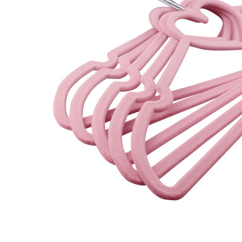 日式心型植绒衣架20只防滑无痕可爱心形家用收纳衣撑塑料衣柜衣挂,淘宝优惠券,粉丝福利购,淘宝优惠卷