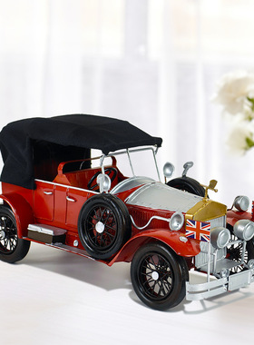 古董老爷车模型小汽车桌面装饰品