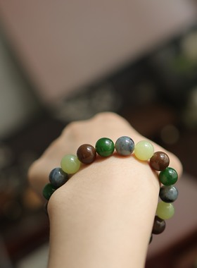 天然和田玉10mm圆珠手串百搭