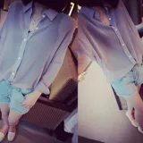 靓衣邦 Тонкая шифоновая рубашка, одежда для защиты от солнца, оверсайз, по фигуре