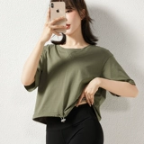 Летняя спортивная дышащая футболка с коротким рукавом для отдыха, корсет для спортзала, одежда для йоги, оверсайз, для бега, на шнурках