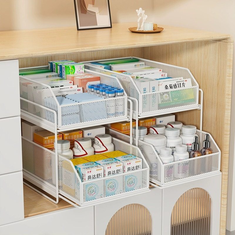 多层药箱抽屉式透明药物收纳盒家庭装大容量药品柜分类家用分层架,淘宝优惠券,粉丝福利购,淘宝优惠卷