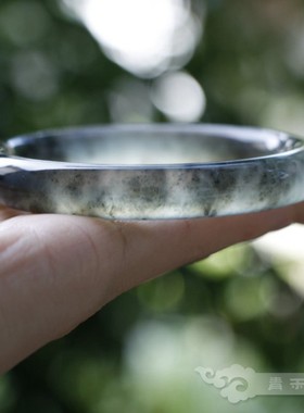 天然水墨岫玉岫玉手镯玉石镯