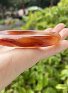 『青禾淑坊』天然玛瑙手镯 国风古典玉石镯62MM