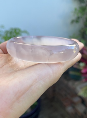 『青禾淑坊』天然玛瑙手镯{木叶动秋声}精品微瑕 国风古典镯 58MM