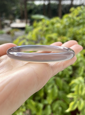 『青禾淑坊』天然玛瑙手镯 古典古典玉石圆镯 54MM