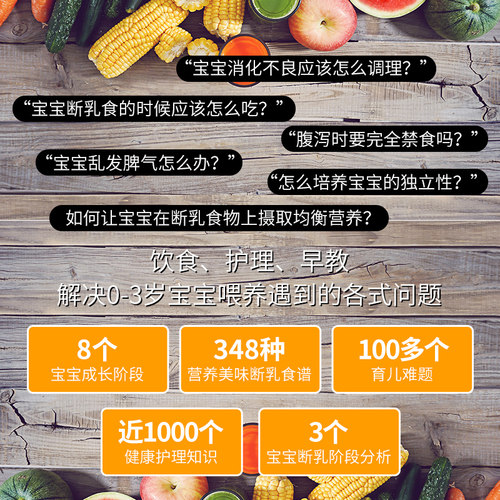 青葫芦精选2册宝宝辅食书教程书宝宝喂养1000问营养师教你做断乳食婴儿辅食大全每周吃什么日志书籍六个月幼儿营养每周食谱-图0