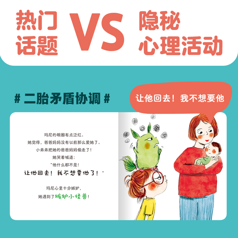 礼盒装我的情绪小怪兽绘本全6册纸板书幼儿园绘本阅读3-6岁儿童绘本宝宝儿童情绪管理与性格培养翻翻书礼品礼物书-图1