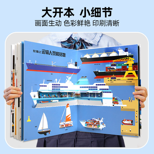 暑期儿童节日礼物礼盒好多好多的交通工具儿童3d立体书汽车翻翻机关书玩具0到1-2两三岁宝宝适合看的书早教启蒙绘本工程车百科全书 - 图3
