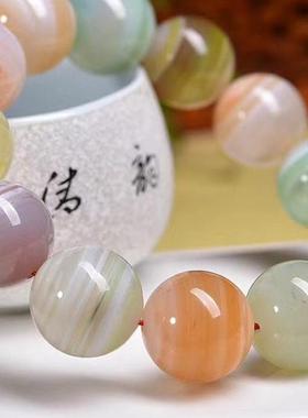 天然糖果玛瑙手串男缠丝雨花石手链闺蜜首饰女生日礼物男朋友简约