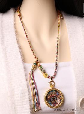 泰国佛牌链子藏式手工编织吊坠绳