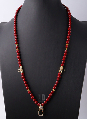 泰国佛牌链子朱砂珍珠链项链唐卡