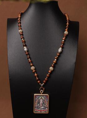 黑花梨泰国佛牌链子圆珠项链