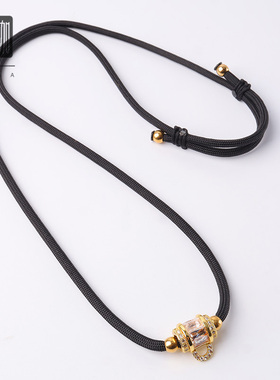 泰国佛牌链子满钻新款可调节抽拉