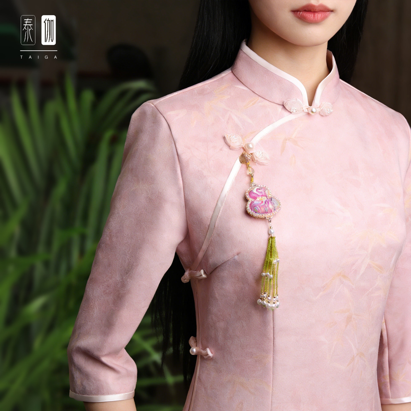 中国风压襟挂件宋锦珍珠葫芦水晶流苏吊坠配饰旗袍汉服百搭压襟,淘宝优惠券,粉丝福利购,淘宝优惠卷