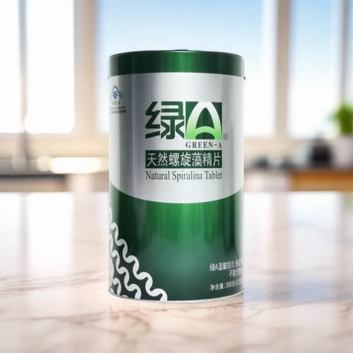 绿A天然螺旋藻精片0.5g*6片共600片官方正品云南丽江旗舰店同款 - 图0