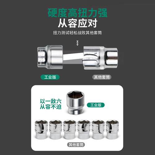 套筒组合套装汽修工具摩托车小飞棘轮扳手46件套小车汽车维修大全 - 图1