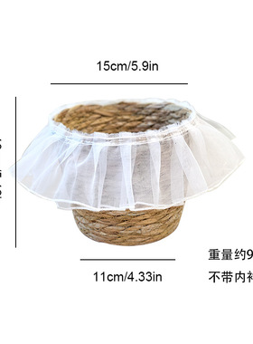 草编花盆节日插花篮子多肉套盆容器伴手礼花篮抱抱桶绿植装饰花器