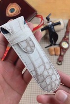 GODS LIFE handmade leather with custom crocodile leather code38 seahorse knife set red wine knife set leather sleeve can be ordered