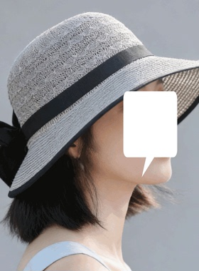 日单草帽渔夫帽大檐遮阳帽女