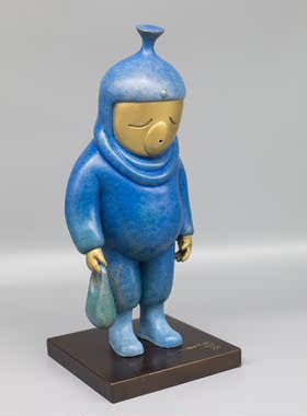 21造艺术|刘国义签名限量雕塑99版摆件礼物 太空天使-熊熊