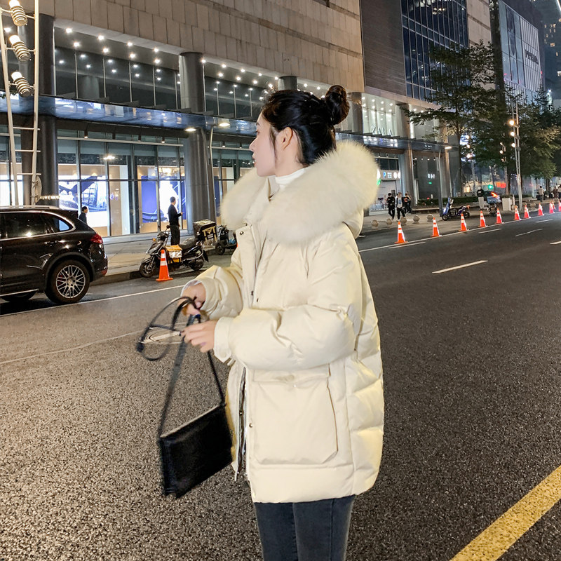 短款羽绒服女款冬季2025新款大毛领加厚保暖小个子女士好看外套