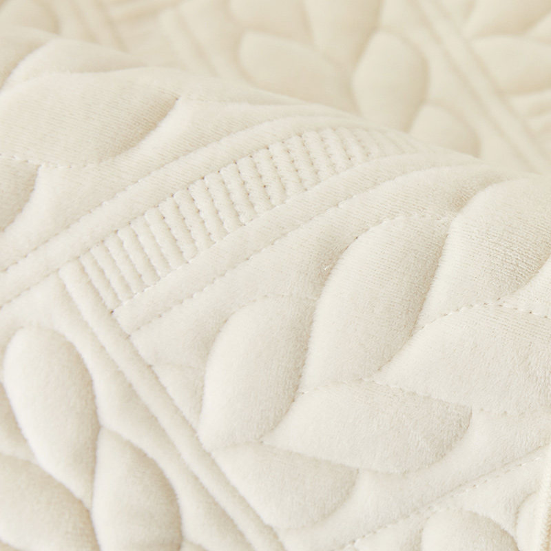 奶油白荷兰绒沙发垫四季通用坐垫子防滑皮沙发套罩盖布巾新款2023