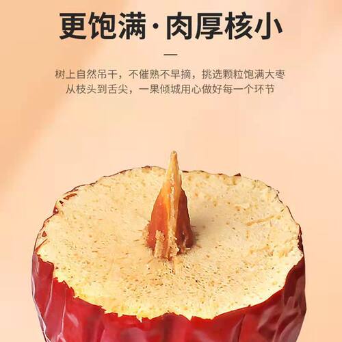 新疆六星特级红枣整箱新枣两斤和田大枣500g免洗骏枣零食干果枣子 - 图1