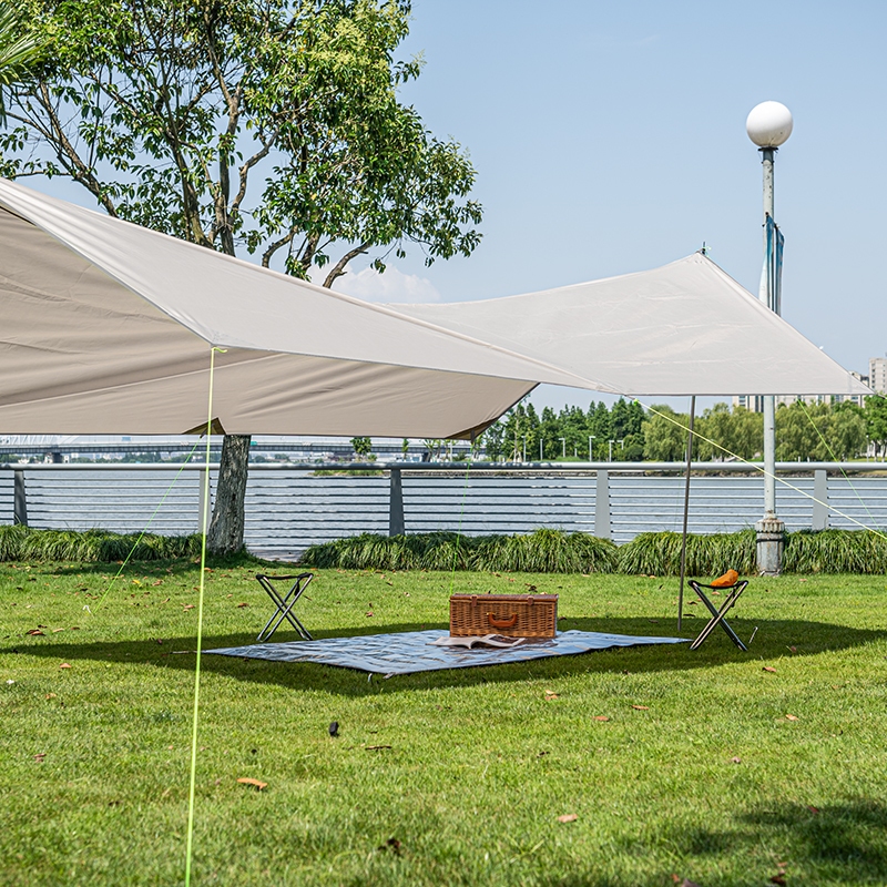 NH挪客户外铝箔防潮垫公园露营便携地席折叠地垫野餐垫铝膜防潮垫 - 图2