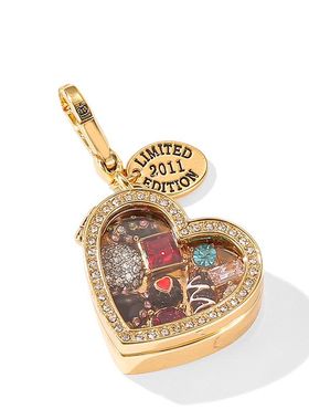 新款时尚镶钻可打开爱心巧克力盒吊坠高级设计心形钥匙扣包挂饰品