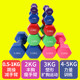 Dumbbells for women, a pair of dumbbells for home fitness, dipped in plastic