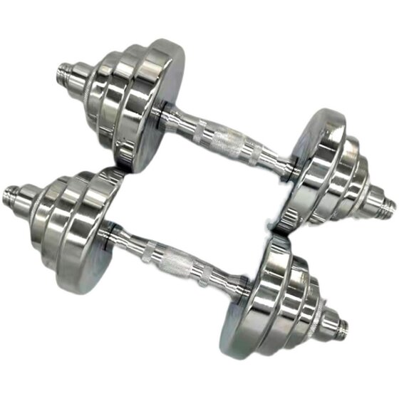 Steel electroplated dumbbells adjustable barbell set combination 15kg 20kg 25kg 30kg 40kg electroplated dumbbell plates