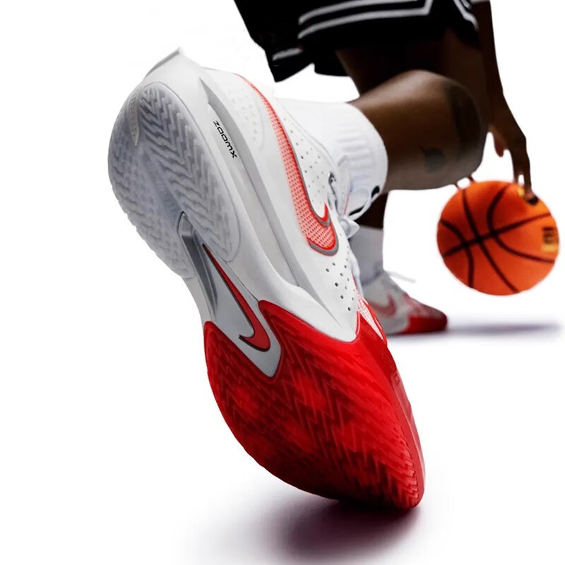 Nike耐克男鞋ZoomX GT Cut 3白红低帮气垫实战篮球鞋DV2918-101 - 图2