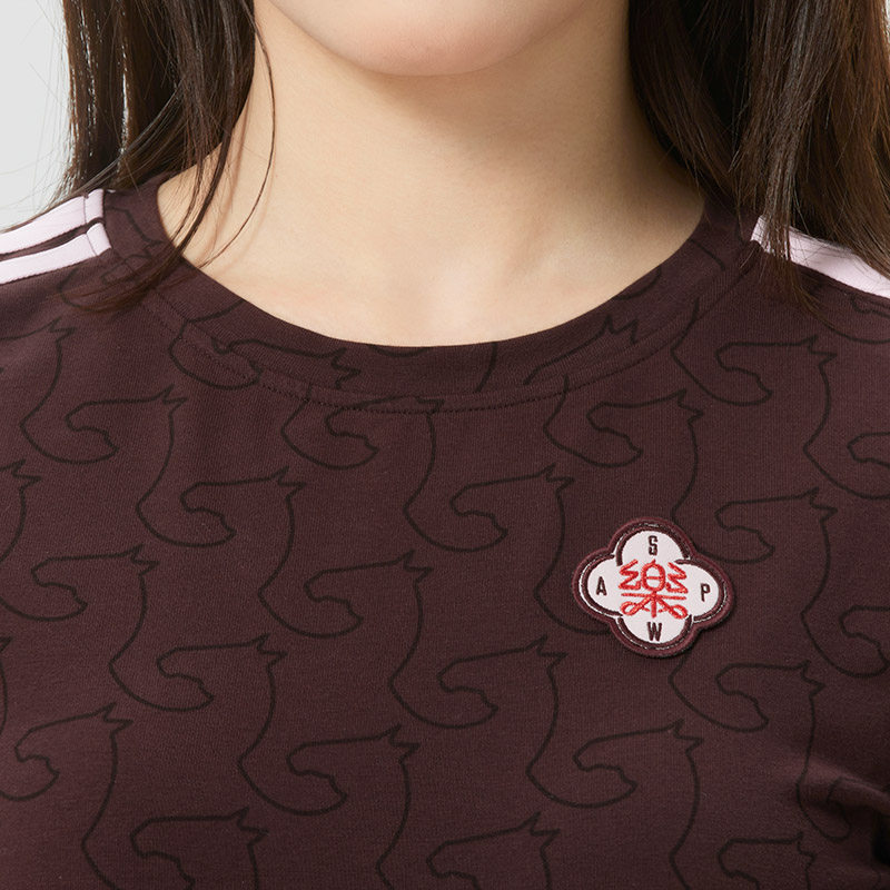 阿迪达斯新年款长袖T恤女装三条纹运动服修身打底衫套头衫KW4678,淘宝优惠券,粉丝福利购,淘宝优惠卷