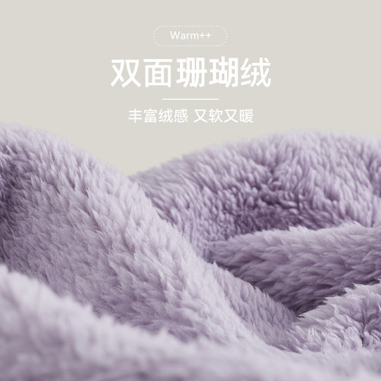 Conjunto de invierno pijama pareja terciopelo coral Fenten