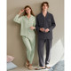 Fenton's new long-sleeved pure cotton couple's spring and autumn pajamas