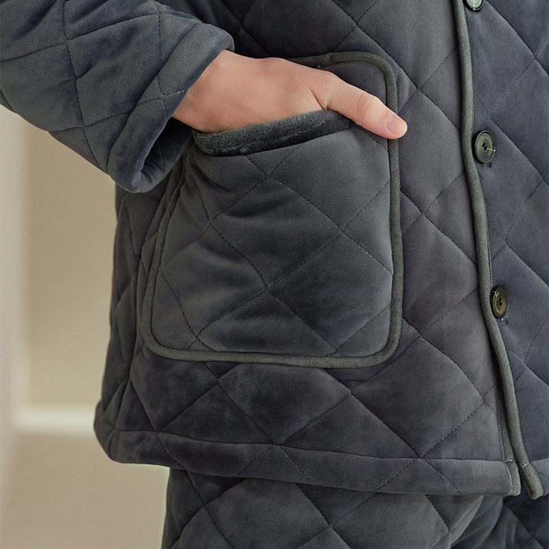 芬腾珊瑚绒夹棉睡衣男冬天加绒三层加厚抗静电棉袄家居服套装冬季,淘宝优惠券,粉丝福利购,淘宝优惠卷