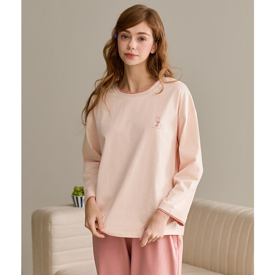 Nuevo pijama de primavera y otoño para parejas de algodón puro de manga larga de Fenton